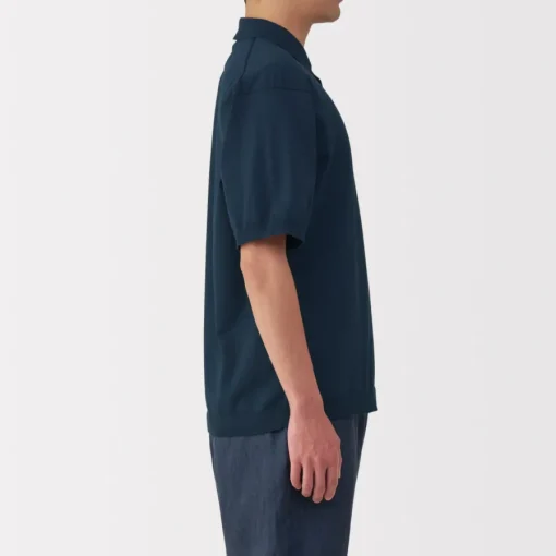Online Men's Quick Dry Crew Neck Short Sleeve Knit Polo Shirt Shirts & Polos