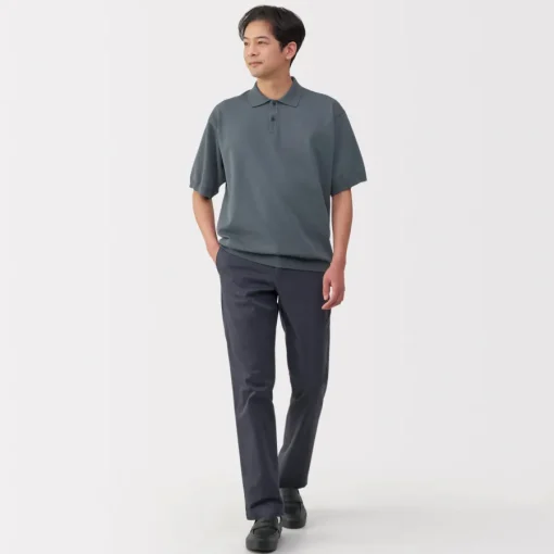 Online Men's Quick Dry Crew Neck Short Sleeve Knit Polo Shirt Shirts & Polos