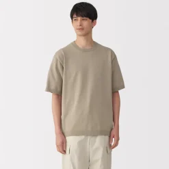 Sale Men's Quick Dry Crew Neck Short Sleeve Knit T-Shirt T-Shirts