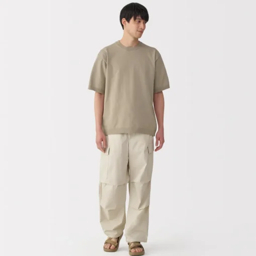 Sale Men's Quick Dry Crew Neck Short Sleeve Knit T-Shirt T-Shirts