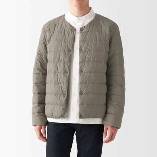 Online Men's Recycled Nylon Lightweight Collarless Down Jacket Lightweight Down Jackets & Vests