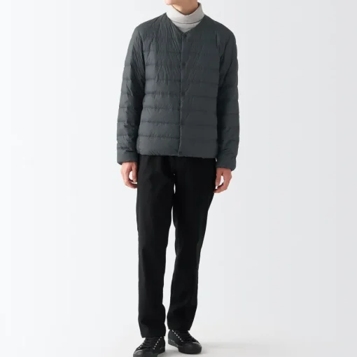 Online Men's Recycled Nylon Lightweight Collarless Down Jacket Lightweight Down Jackets & Vests