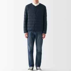 Online Men's Recycled Nylon Lightweight Collarless Down Jacket Lightweight Down Jackets & Vests