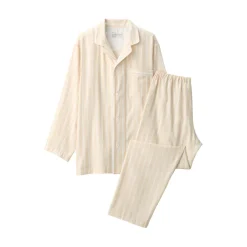 Clearance Men's Side Seamless Double Gauze Pajamas Pajamas & Loungewear|Loungewear