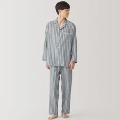 Clearance Men's Side Seamless Double Gauze Pajamas Pajamas & Loungewear|Loungewear