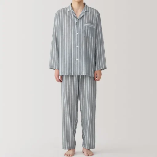 Clearance Men's Side Seamless Double Gauze Pajamas Pajamas & Loungewear|Loungewear