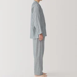 Clearance Men's Side Seamless Double Gauze Pajamas Pajamas & Loungewear|Loungewear