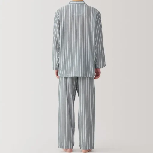 Clearance Men's Side Seamless Double Gauze Pajamas Pajamas & Loungewear|Loungewear