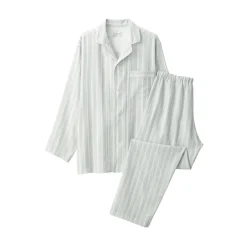 Clearance Men's Side Seamless Double Gauze Pajamas Pajamas & Loungewear|Loungewear