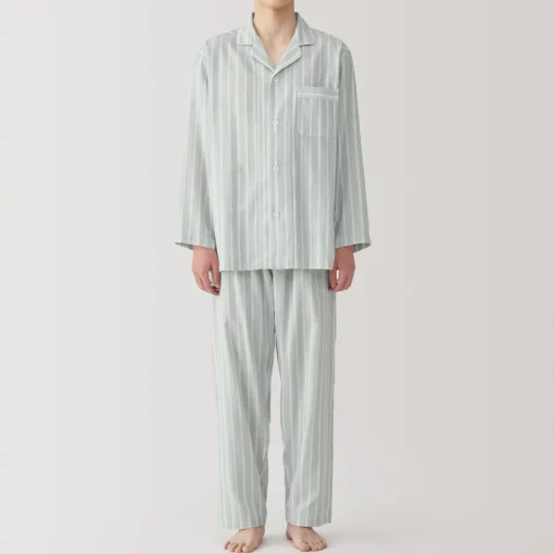 Clearance Men's Side Seamless Double Gauze Pajamas Pajamas & Loungewear|Loungewear