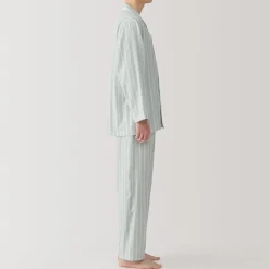 Clearance Men's Side Seamless Double Gauze Pajamas Pajamas & Loungewear|Loungewear