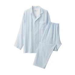 Clearance Men's Side Seamless Double Gauze Pajamas Pajamas & Loungewear|Loungewear