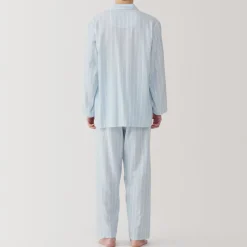 Clearance Men's Side Seamless Double Gauze Pajamas Pajamas & Loungewear|Loungewear