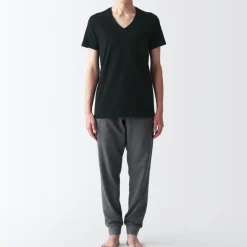 Discount Men's Side Seamless Jersey V-Neck Short Sleeve T-Shirt Underwear & Undershirts