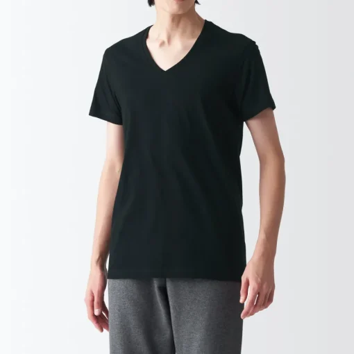 Discount Men's Side Seamless Jersey V-Neck Short Sleeve T-Shirt Underwear & Undershirts