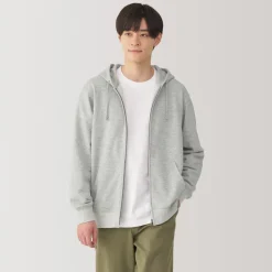 Best Men's Slub Jersey Sweat Zip Up Hoodie Hoodies & Sweatshirts