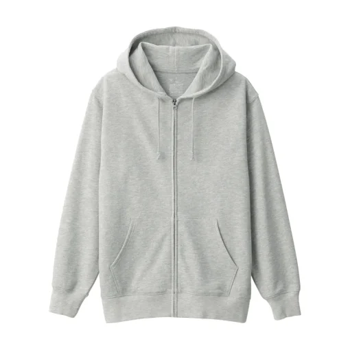 Best Men's Slub Jersey Sweat Zip Up Hoodie Hoodies & Sweatshirts