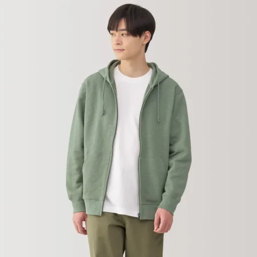 Best Men's Slub Jersey Sweat Zip Up Hoodie Hoodies & Sweatshirts