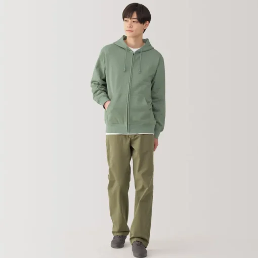 Best Men's Slub Jersey Sweat Zip Up Hoodie Hoodies & Sweatshirts