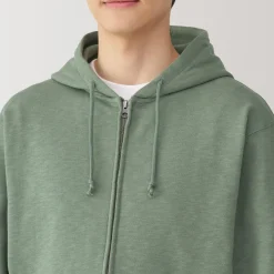 Best Men's Slub Jersey Sweat Zip Up Hoodie Hoodies & Sweatshirts