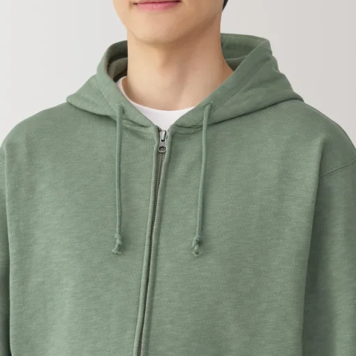 Best Men's Slub Jersey Sweat Zip Up Hoodie Hoodies & Sweatshirts