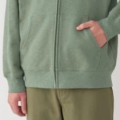 Best Men's Slub Jersey Sweat Zip Up Hoodie Hoodies & Sweatshirts