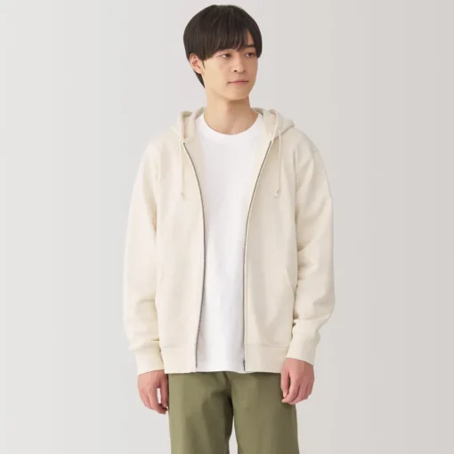Best Men's Slub Jersey Sweat Zip Up Hoodie Hoodies & Sweatshirts