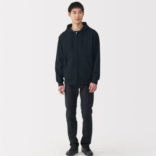 Best Men's Slub Jersey Sweat Zip Up Hoodie Hoodies & Sweatshirts