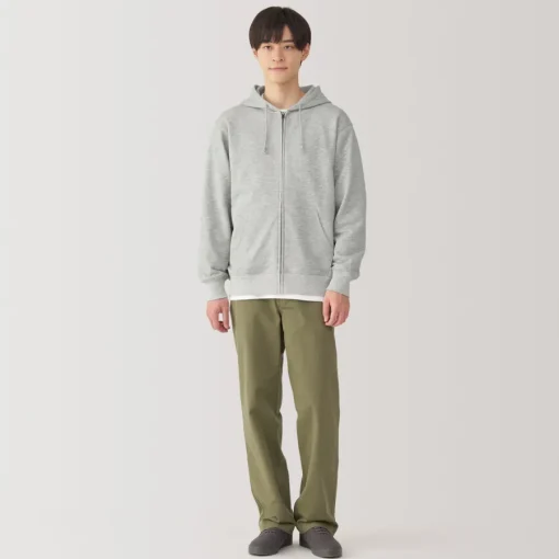 Best Men's Slub Jersey Sweat Zip Up Hoodie Hoodies & Sweatshirts