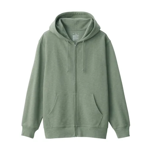 Best Men's Slub Jersey Sweat Zip Up Hoodie Hoodies & Sweatshirts