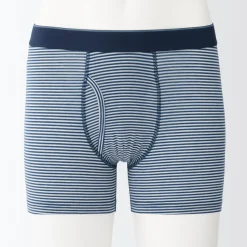 Discount Men's Smooth Front Open Striped Boxer Brief Underwear & Undershirts