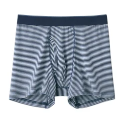 Discount Men's Smooth Front Open Striped Boxer Brief Underwear & Undershirts