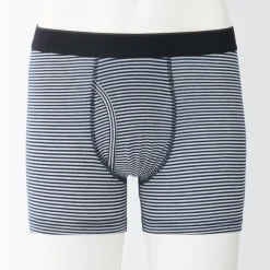 Discount Men's Smooth Front Open Striped Boxer Brief Underwear & Undershirts