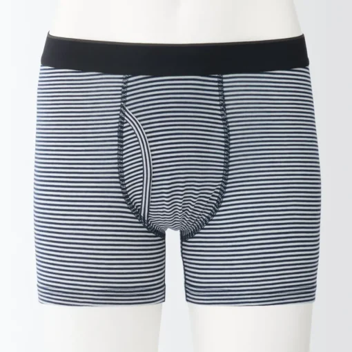Discount Men's Smooth Front Open Striped Boxer Brief Underwear & Undershirts
