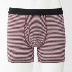Discount Men's Smooth Front Open Striped Boxer Brief Underwear & Undershirts