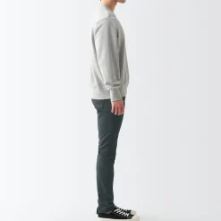 Clearance Men's Super Stretch Denim Skinny Pants (L 32inch / 82cm) Denim