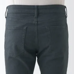 Clearance Men's Super Stretch Denim Skinny Pants (L 32inch / 82cm) Denim