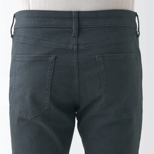 Clearance Men's Super Stretch Denim Skinny Pants (L 32inch / 82cm) Denim