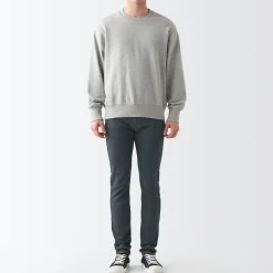 Clearance Men's Super Stretch Denim Skinny Pants Charcoal Grey (L 30inch / 76cm) Denim