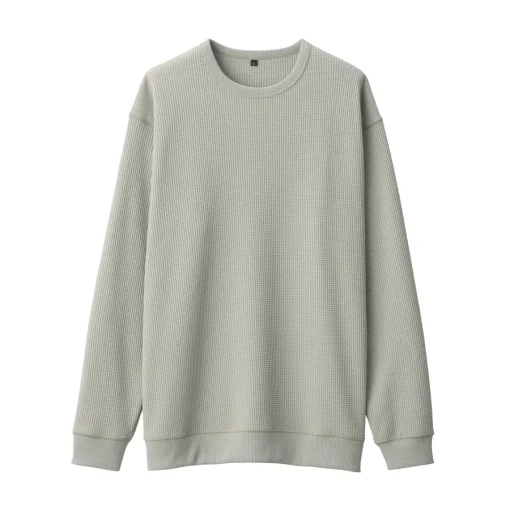 Outlet Men's UV Protection Quick Dry Waffle Long Sleeve T-Shirt T-Shirts