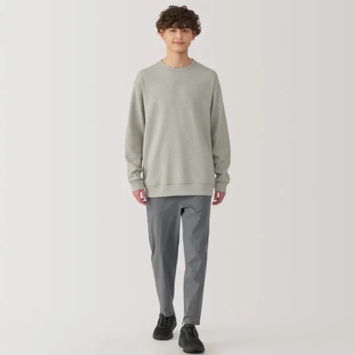 Outlet Men's UV Protection Quick Dry Waffle Long Sleeve T-Shirt T-Shirts
