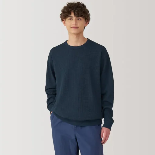 Outlet Men's UV Protection Quick Dry Waffle Long Sleeve T-Shirt T-Shirts