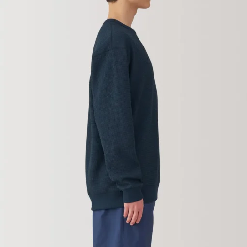 Outlet Men's UV Protection Quick Dry Waffle Long Sleeve T-Shirt T-Shirts
