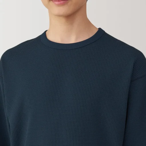 Outlet Men's UV Protection Quick Dry Waffle Long Sleeve T-Shirt T-Shirts