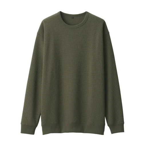 Outlet Men's UV Protection Quick Dry Waffle Long Sleeve T-Shirt T-Shirts