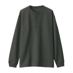 Fashion Men's UV Protection Waffle Henley Long-Sleeve T-Shirt T-Shirts