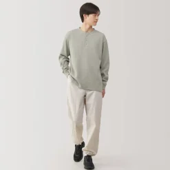 Fashion Men's UV Protection Waffle Henley Long-Sleeve T-Shirt T-Shirts