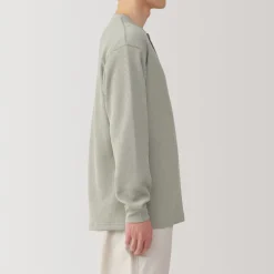 Fashion Men's UV Protection Waffle Henley Long-Sleeve T-Shirt T-Shirts