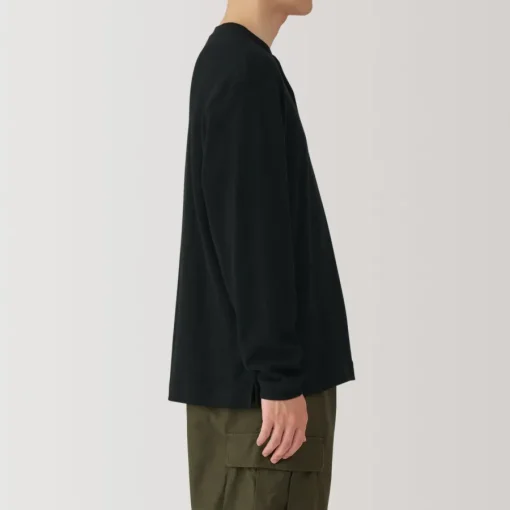 Discount Men's Waffle Henley Neck Long Sleeve T-Shirt T-Shirts