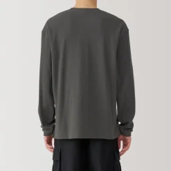 Discount Men's Waffle Henley Neck Long Sleeve T-Shirt T-Shirts